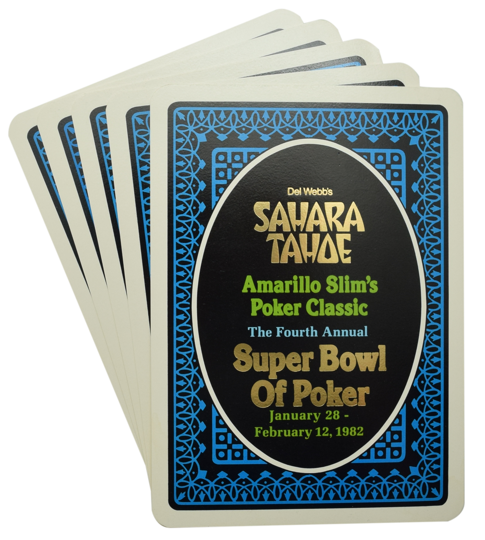 Sahara Tahoe Casino Lake Tahoe Nevada Amarillo Slim's Poker Classic Super Bowl of Poker 1982 Invite