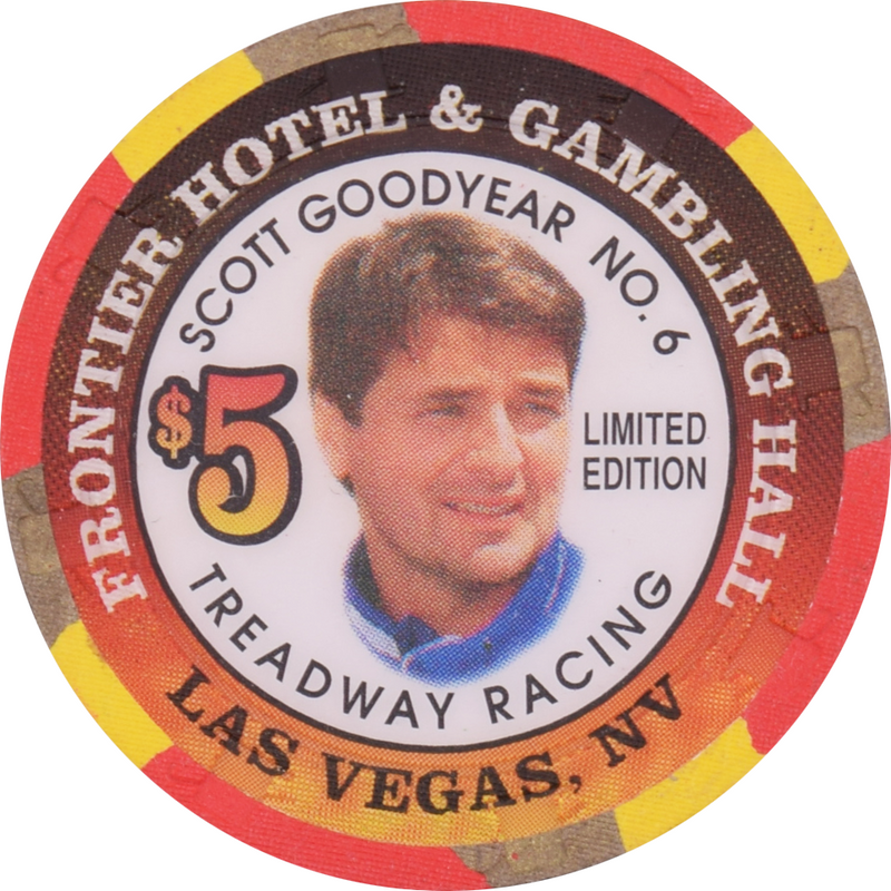 Frontier Hotel Casino Las Vegas Nevada $5 Scott Goodyear No. 6 Chip 1997