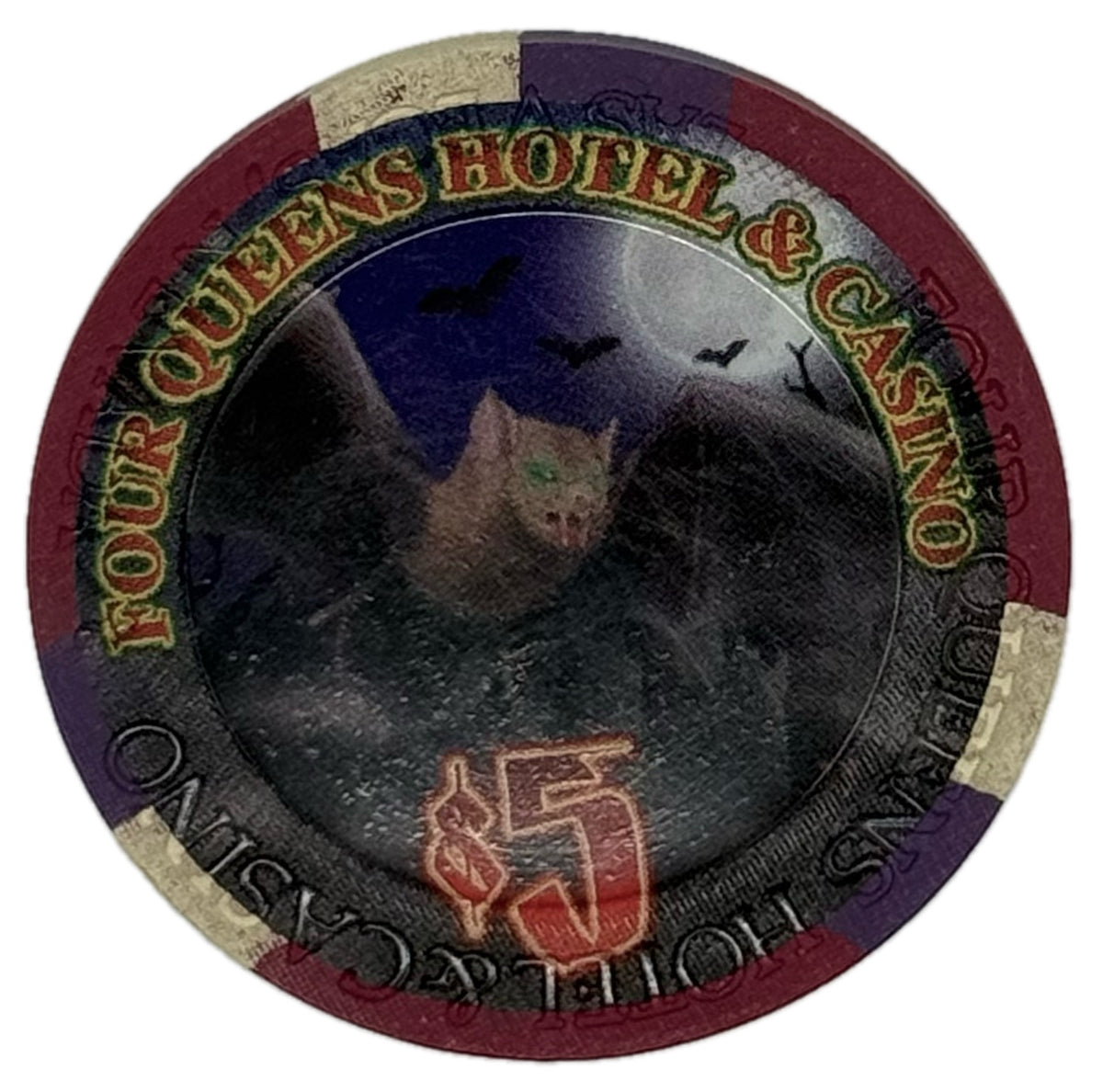 Four Queens Casino Las Vegas NV $5 Halloween Chip 2006
