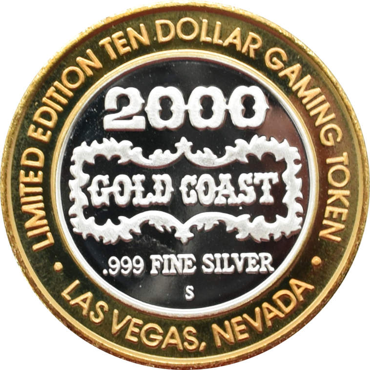 Gold Coast Casino Las Vegas Nevada "Bareback Rider" $10 Silver Strike .999 Fine Silver 2000