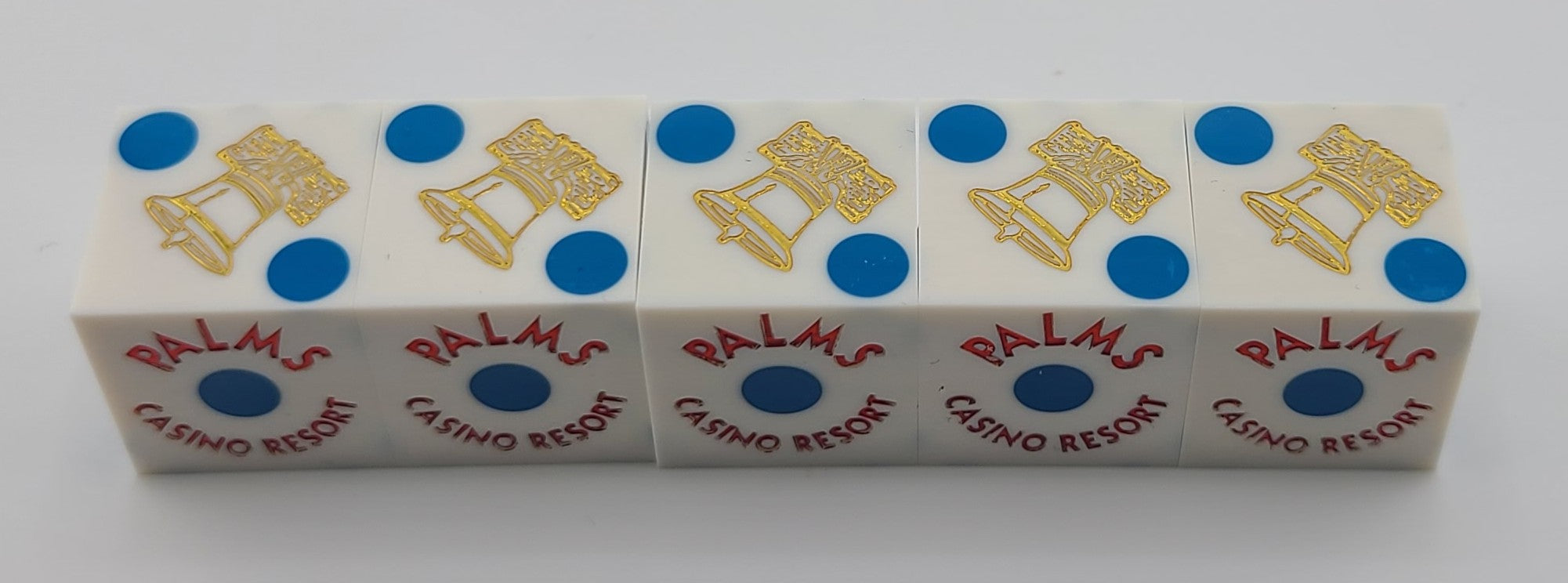 Palms Casino Las Vegas Nevada Stick of Used White Dice Fourth of July 2009