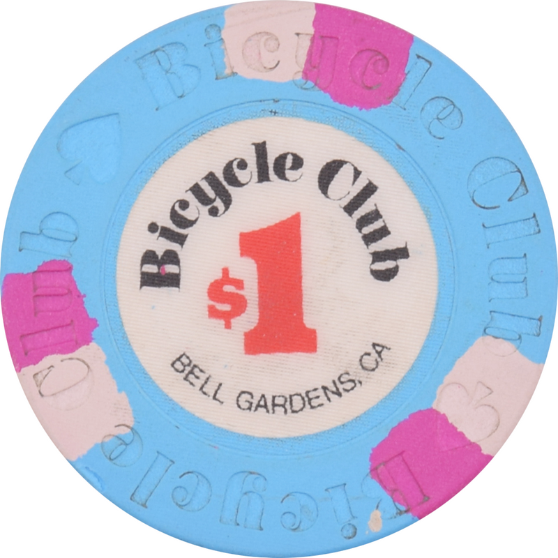 Bicycle Club (Bicycle Casino) Bell Gardens California $1 House Mold Chip