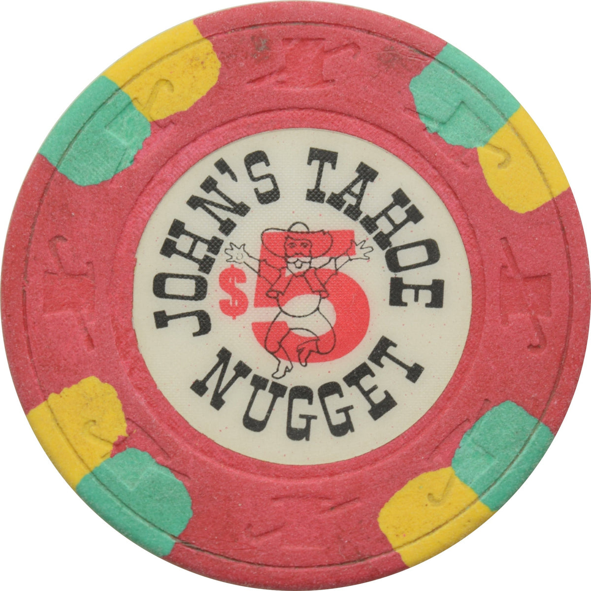 John's Tahoe Nugget Casino Lake Tahoe NV $5 Chip 1981