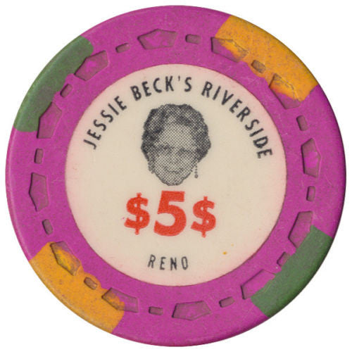 Riverside Jessie Beck's Casino Reno Nevada 300 Small Crown Chip Set