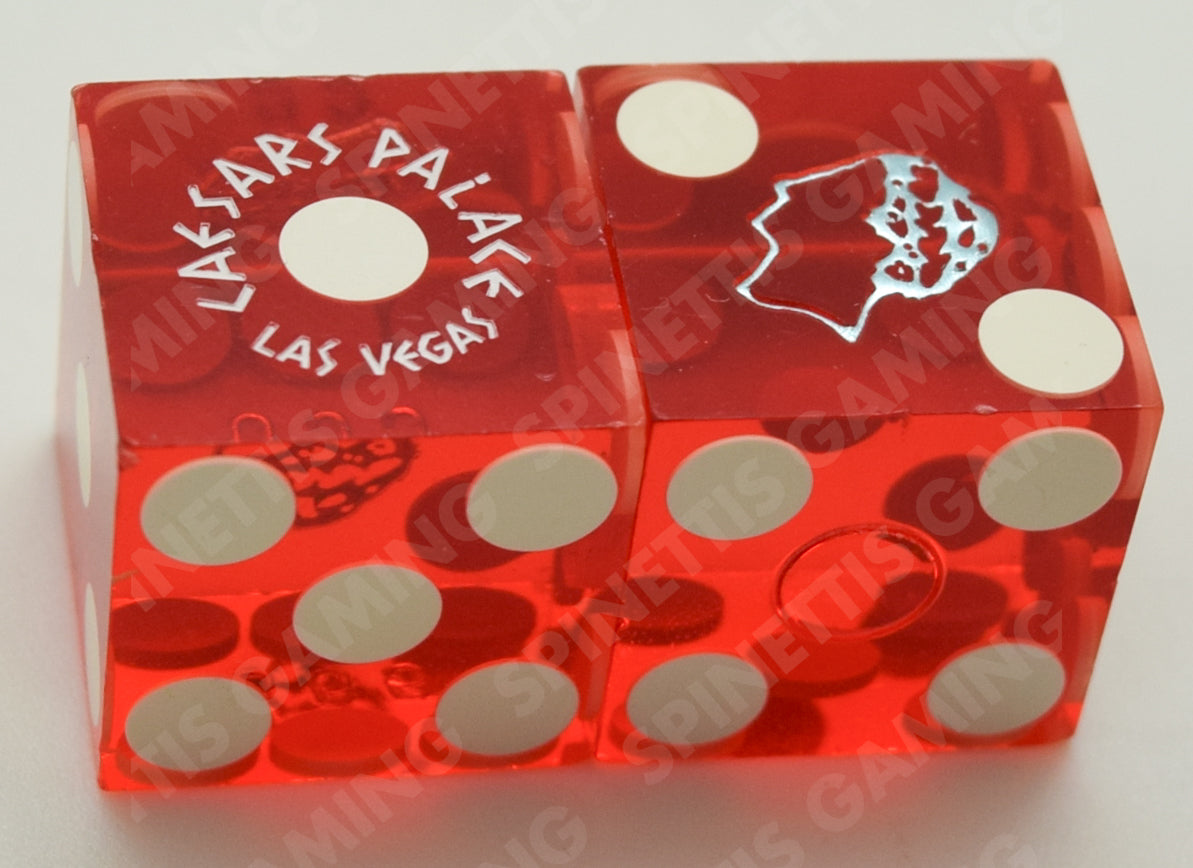 Caesars Palace Las Vegas Nevada Blue Foil Red Dice Pair Matching Numbers