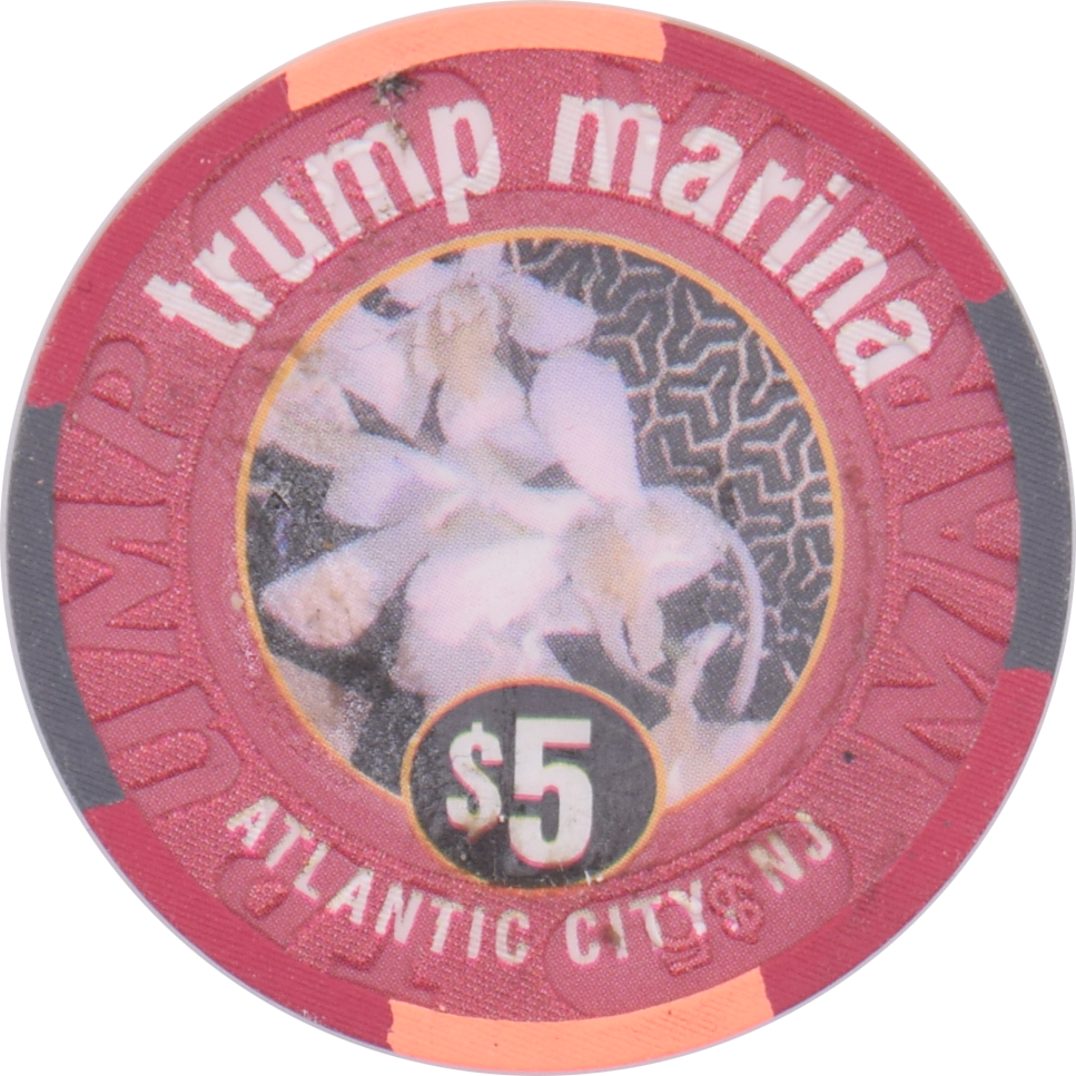 Trump Marina Casino Atlantic City New Jersey $5 Imperial Court Chip