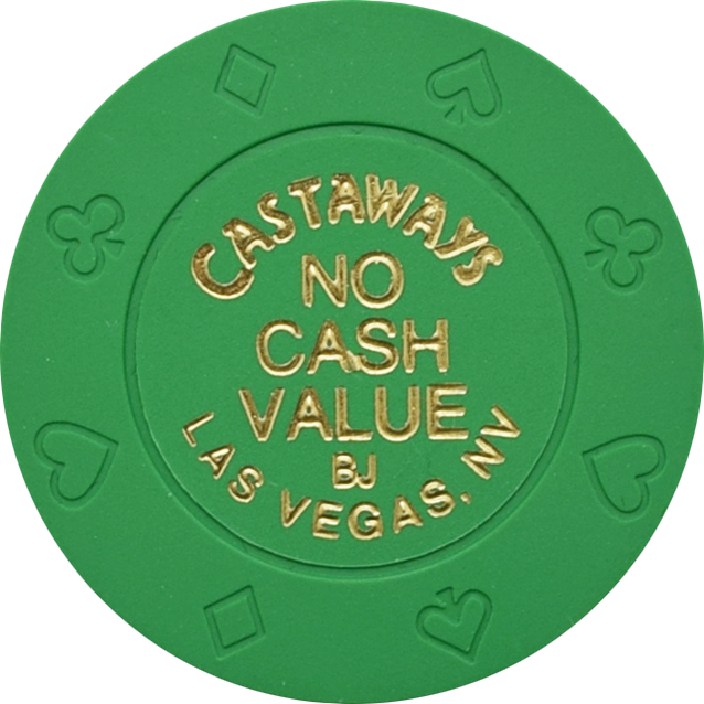 Castaways Casino Las Vegas Nevada Green No Cash Value Chip 2003