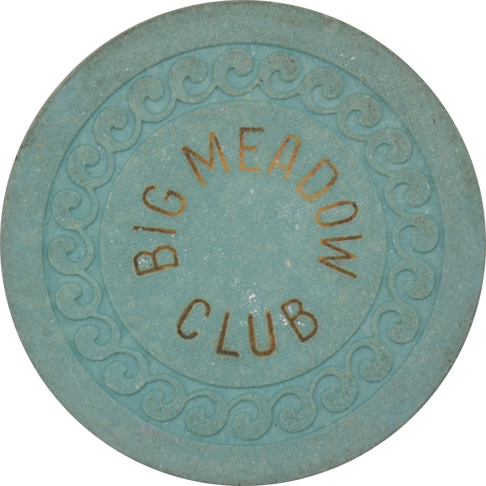 Big Meadow Club Casino Lovelock Nevada Green Chip 1953