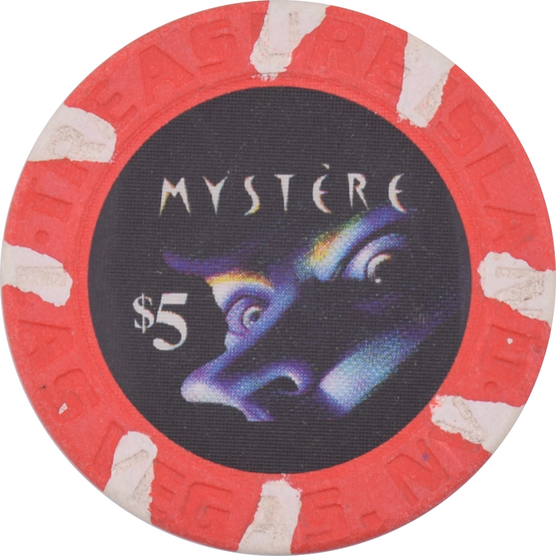 Treasure Island Casino Las Vegas Nevada $5 Mystere Chip 1997