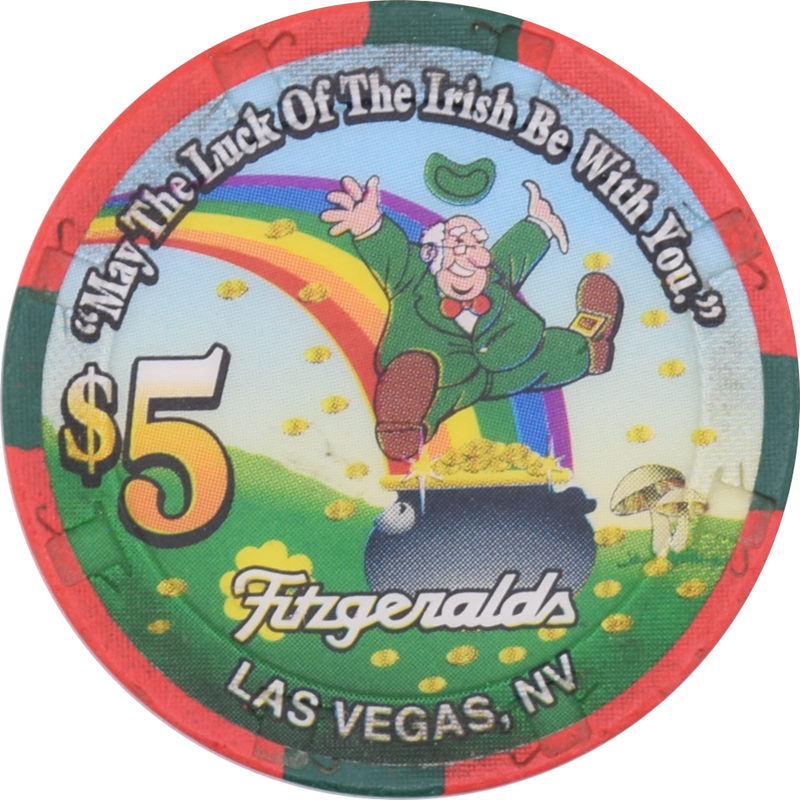 Fitzgeralds Casino Las Vegas Nevada $5 Lucky Chip 2000