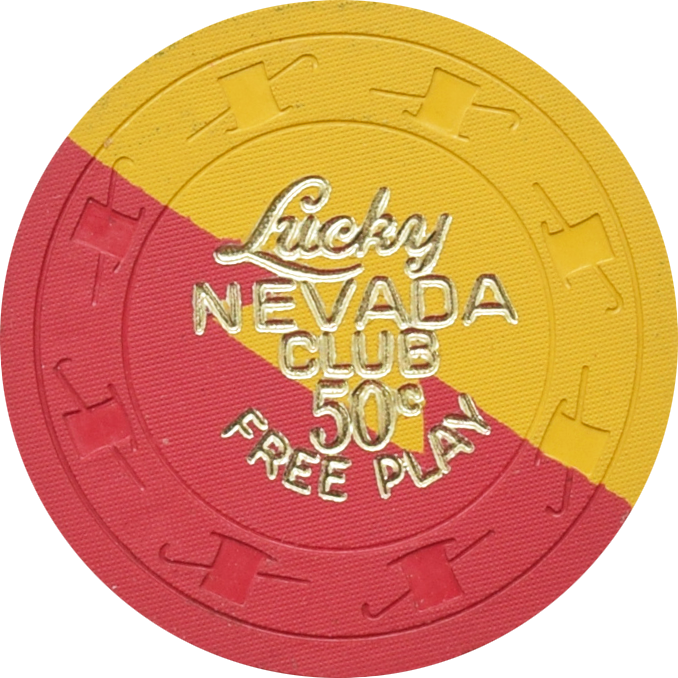 Nevada Club Casino Las Vegas Nevada 50 Cent Yellow Dovetail Chip 1967