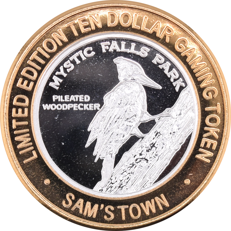 Sam's Town Las Vegas "Pleated Woodpecker" $10 Silver Clad Strike 2009