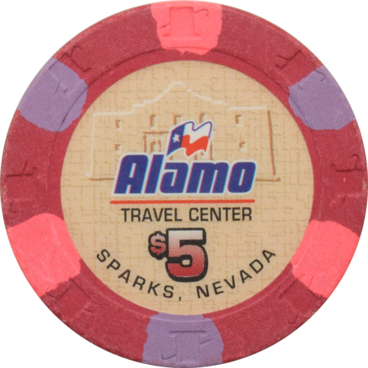 Alamo Travel Center Casino Sparks Nevada $5 Chip 1997