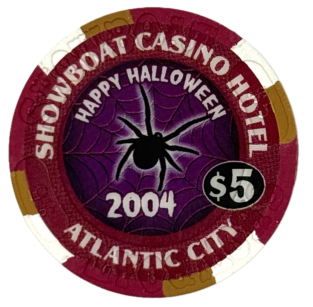 Showboat Casino Atlantic City NJ $5 Happy Halloween Chip 2004