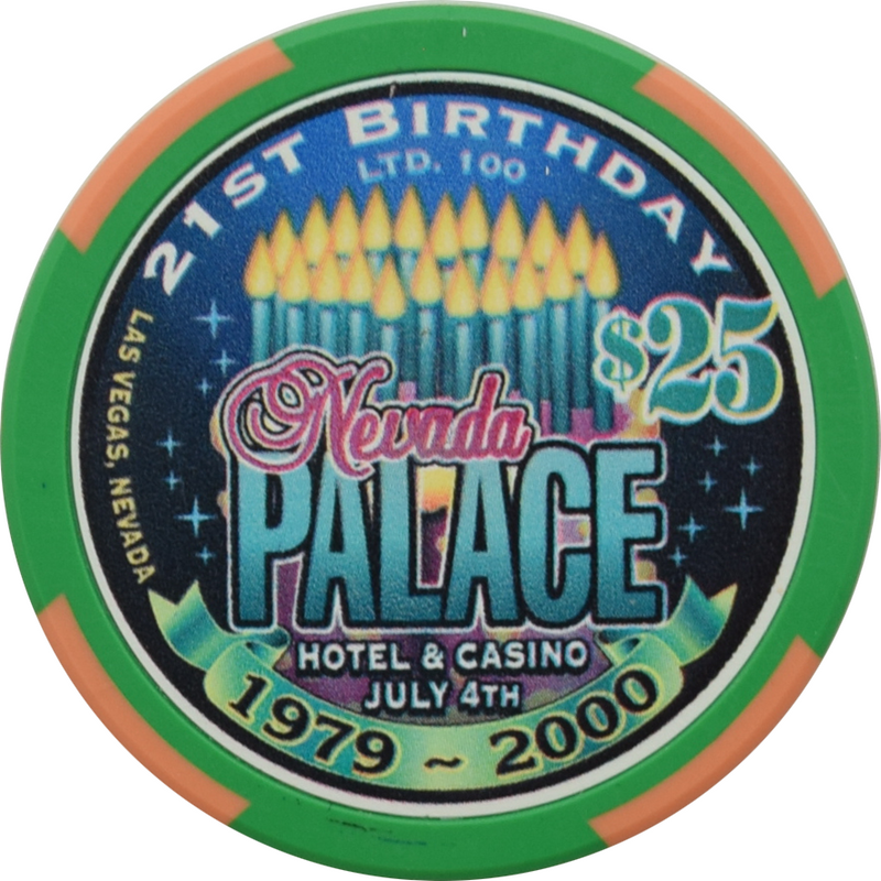 Nevada Palace Casino Las Vegas Nevada $25 21st Birthday Chip 2000