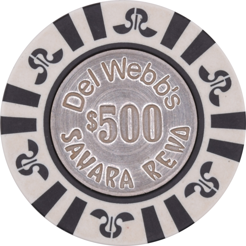 Sahara Del Webb's Casino Reno Nevada $500 Spun Chip 1990s