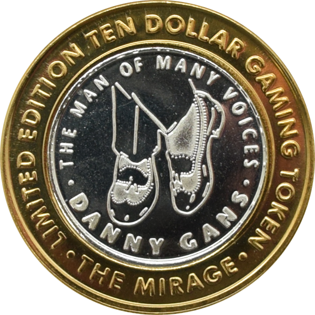 Mirage Casino Las Vegas "Danny Gans - Man of Many Voices" $10 Silver Strike .999 Fine Silver 2007