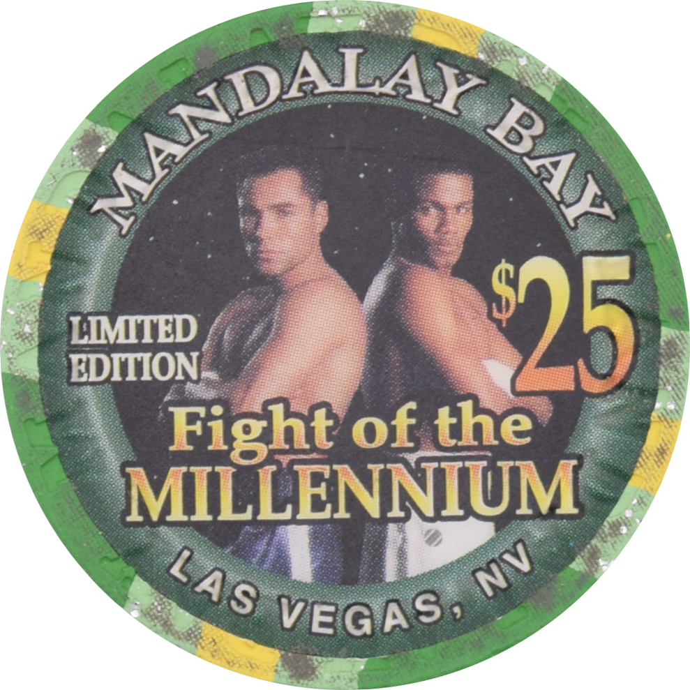 Mandalay Bay Casino Las Vegas Nevada $25 De La Hoya vs Trinidad Chip 1999