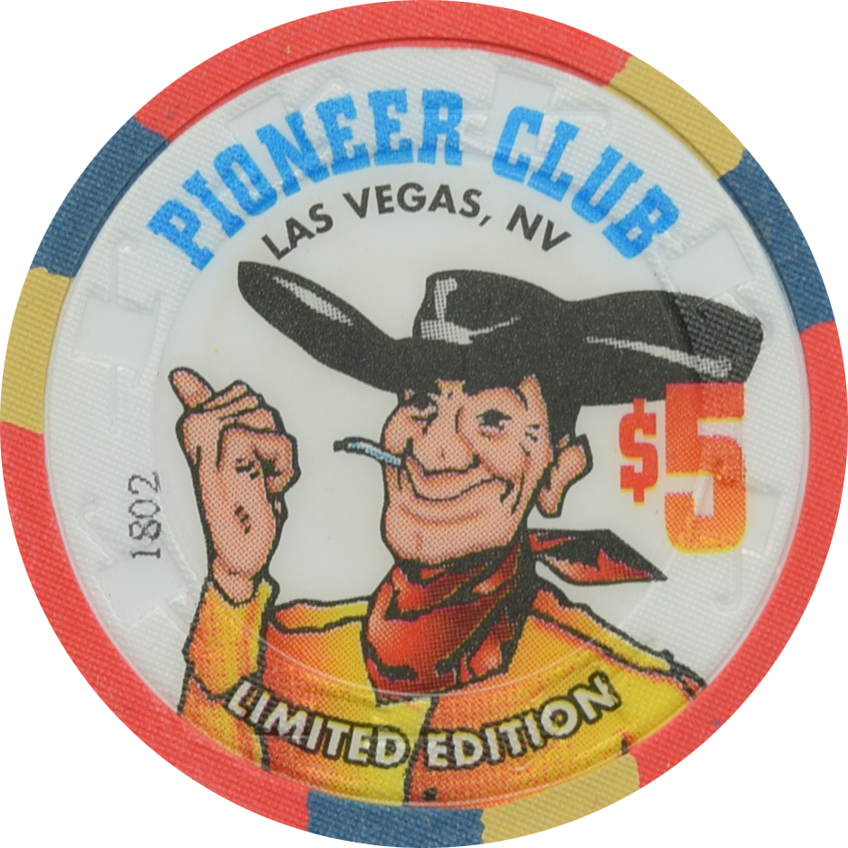 Pioneer Club Casino Las Vegas Nevada Nevada State Flag Chip 1995