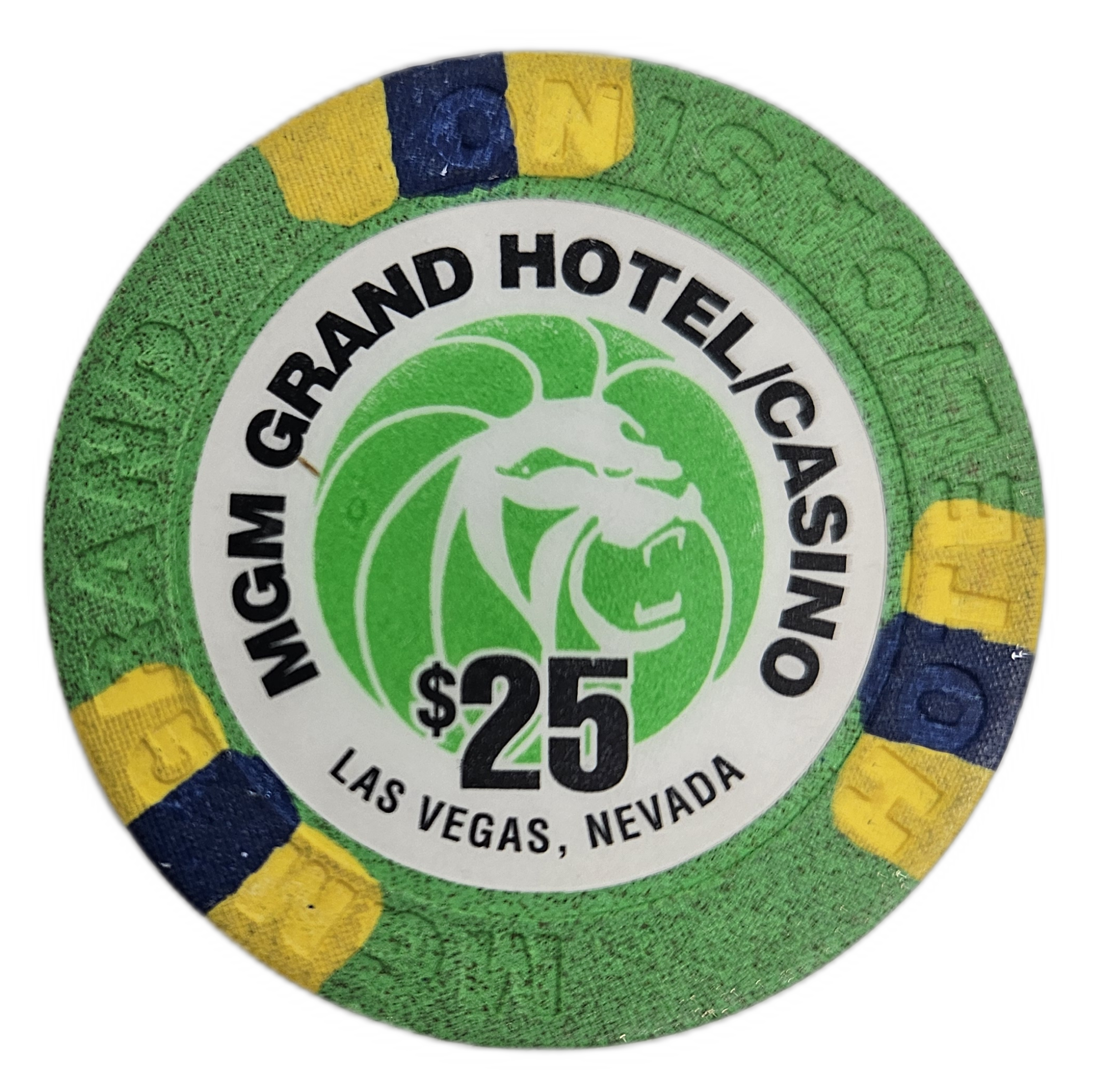 MGM Grand Casino Las Vegas Nevada $25 Chip 1996