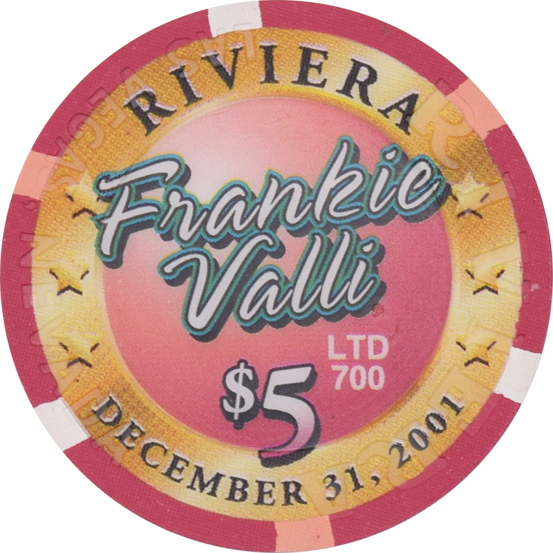 Riviera Casino Las Vegas Nevada $5 Frankie Valli Chip 2001
