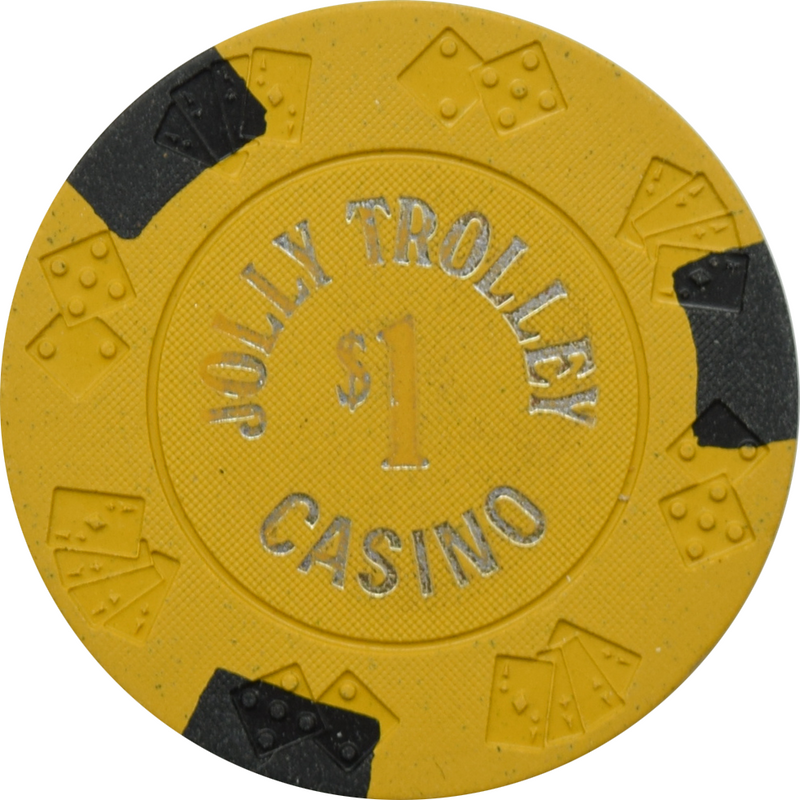Jolly Trolley Casino Las Vegas Nevada $1 DieCar Chip 1977