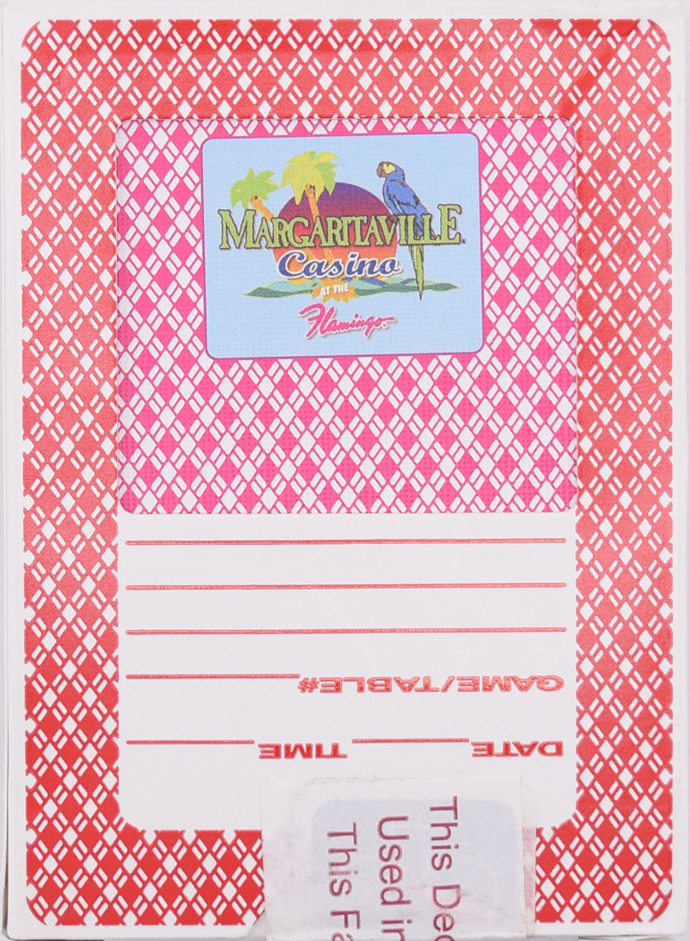 Margaritaville Casino Las Vegas Nevada Used Deck of Cards