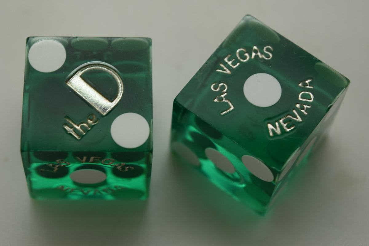 The D Casino Las Vegas Nevada Green Dice Pair 2020