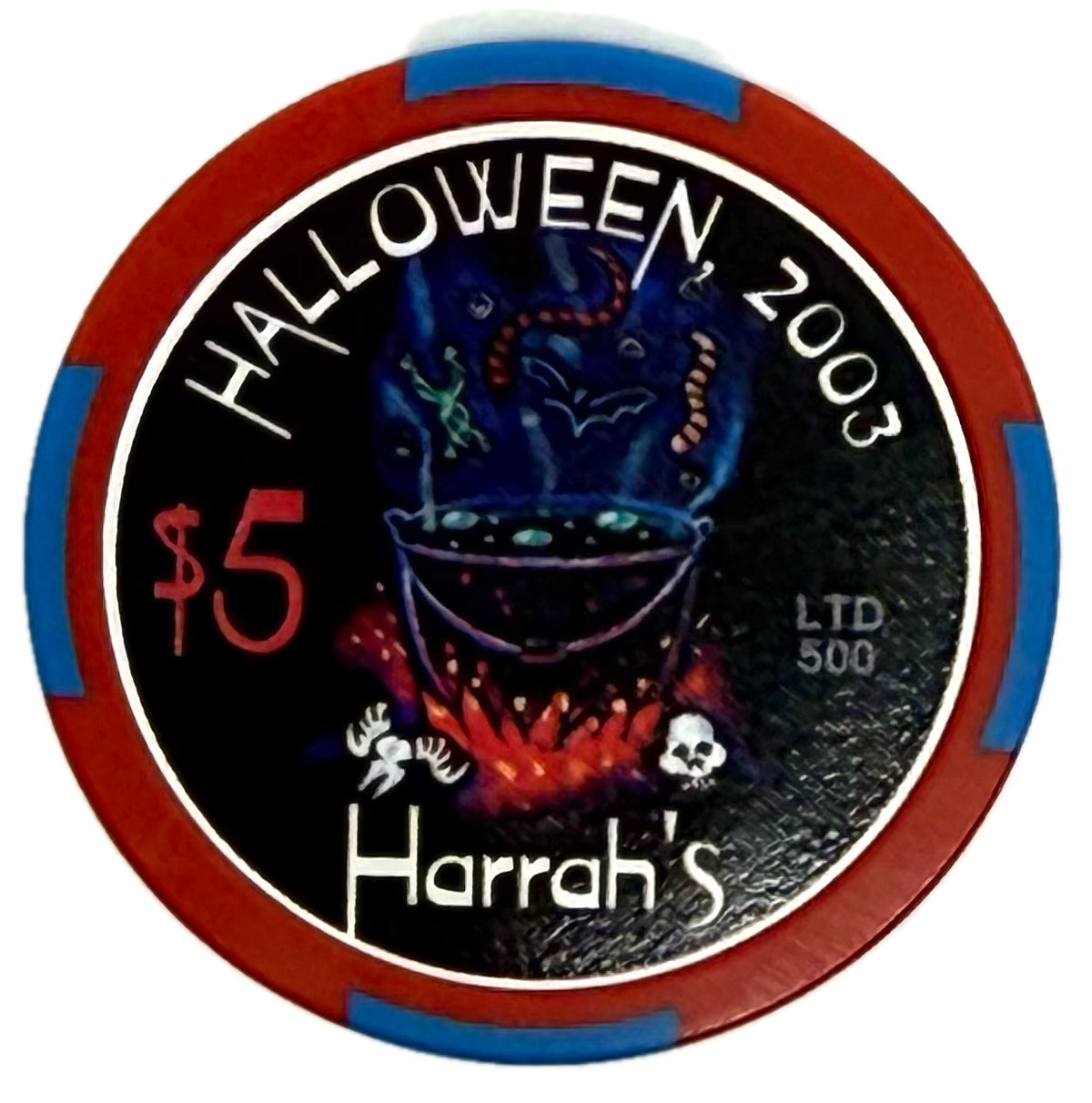 Harrah's Casino Las Vegas NV $5 Halloween 2003