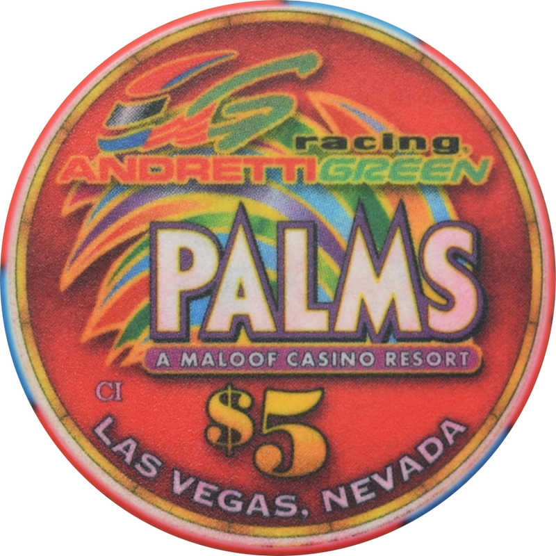 Palms Casino Las Vegas Nevada $5 Bryan Herta Andretti Green Racing Chip 2005