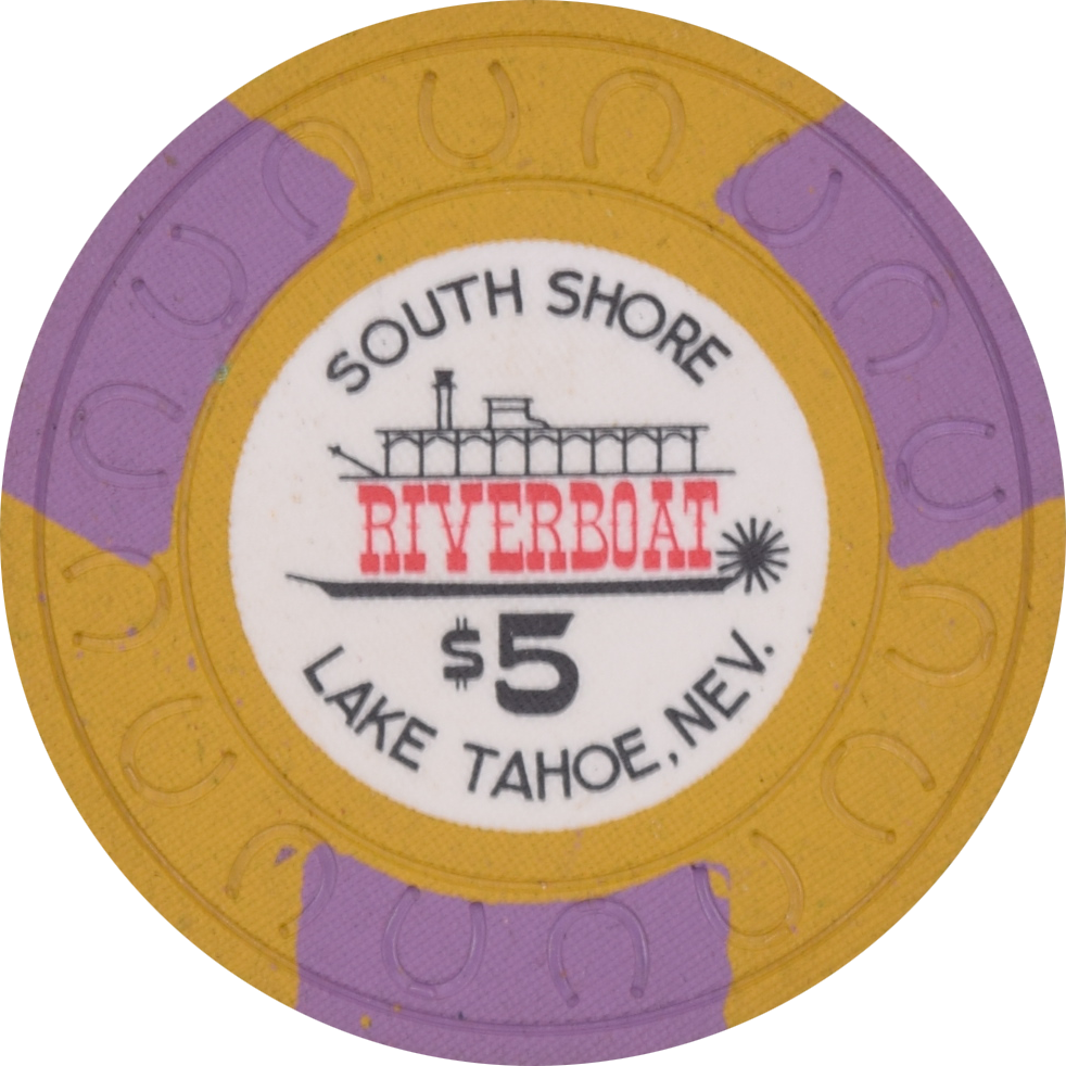 Riverboat Casino Lake Tahoe Nevada $5 Chip 1970