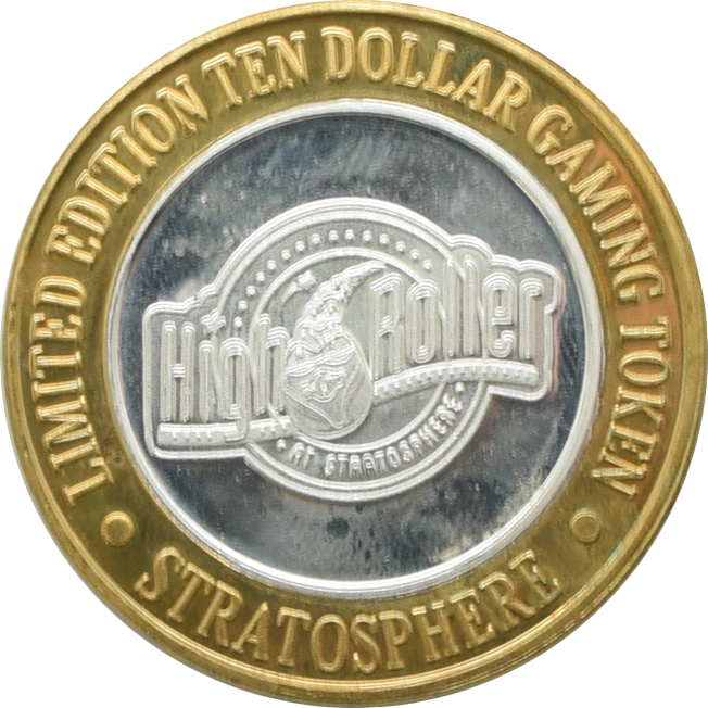 Stratosphere Casino Las Vegas "High Roller" $10 Silver Strike .999 Fine Silver 1996