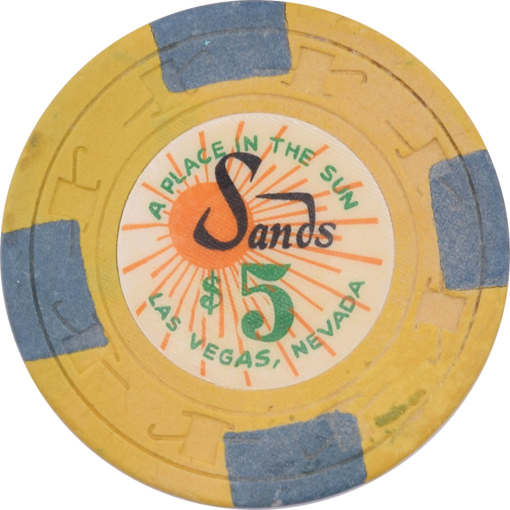 Sands Casino Las Vegas Nevada $5 Chip 1958