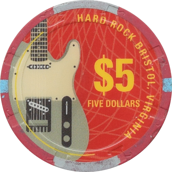 Hard Rock Casino Bristol Virginia $5 Chip 2022