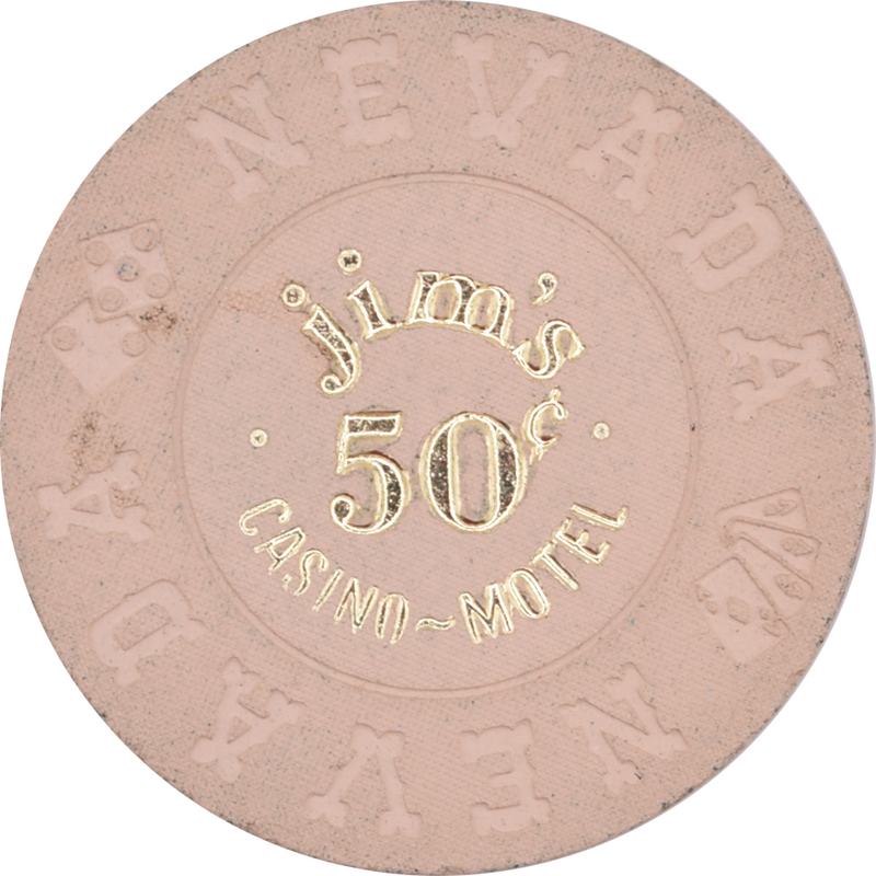 Jim's Casino Wendover Nevada 50 Cent Chip 1980