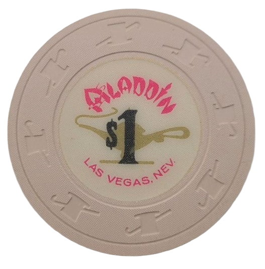 Aladdin Casino Las Vegas Nevada $1 Chip SCV 1970's Beige