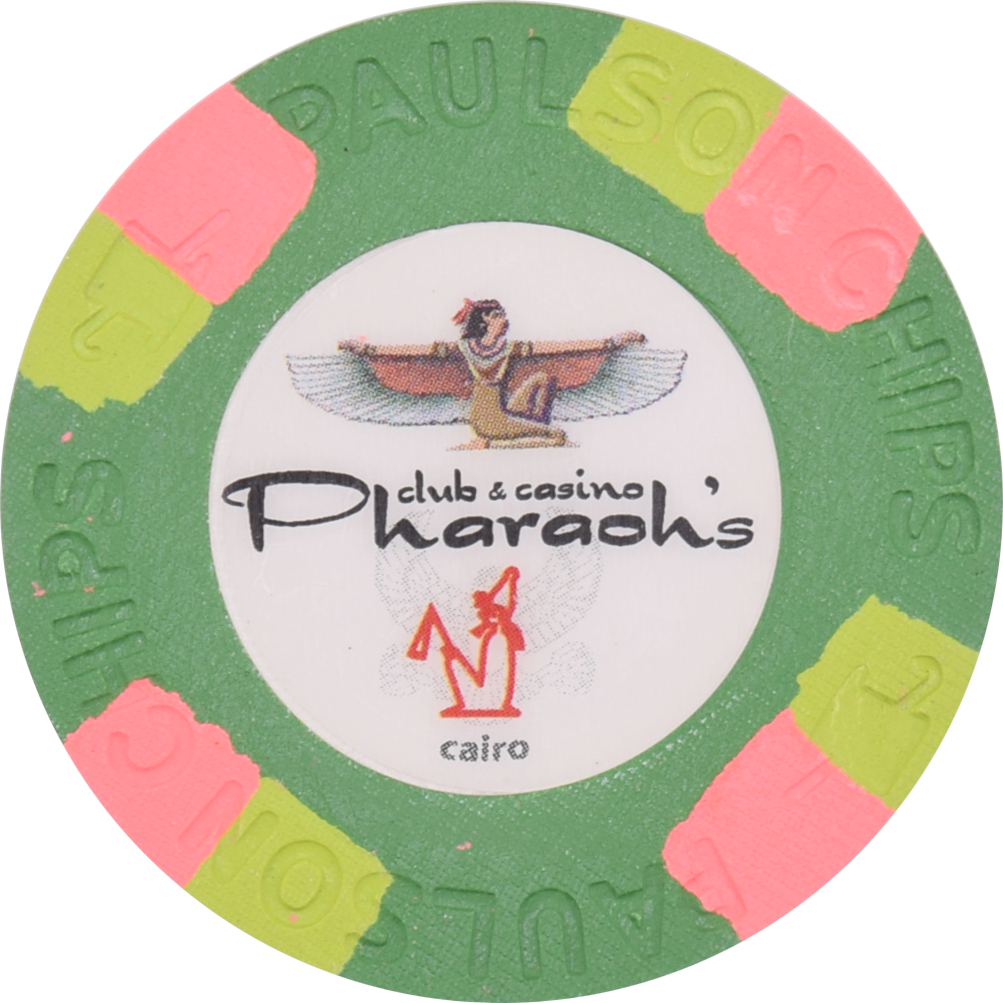 Pharaoh's Club & Casino Paulson Fantasy Green NCV Chip