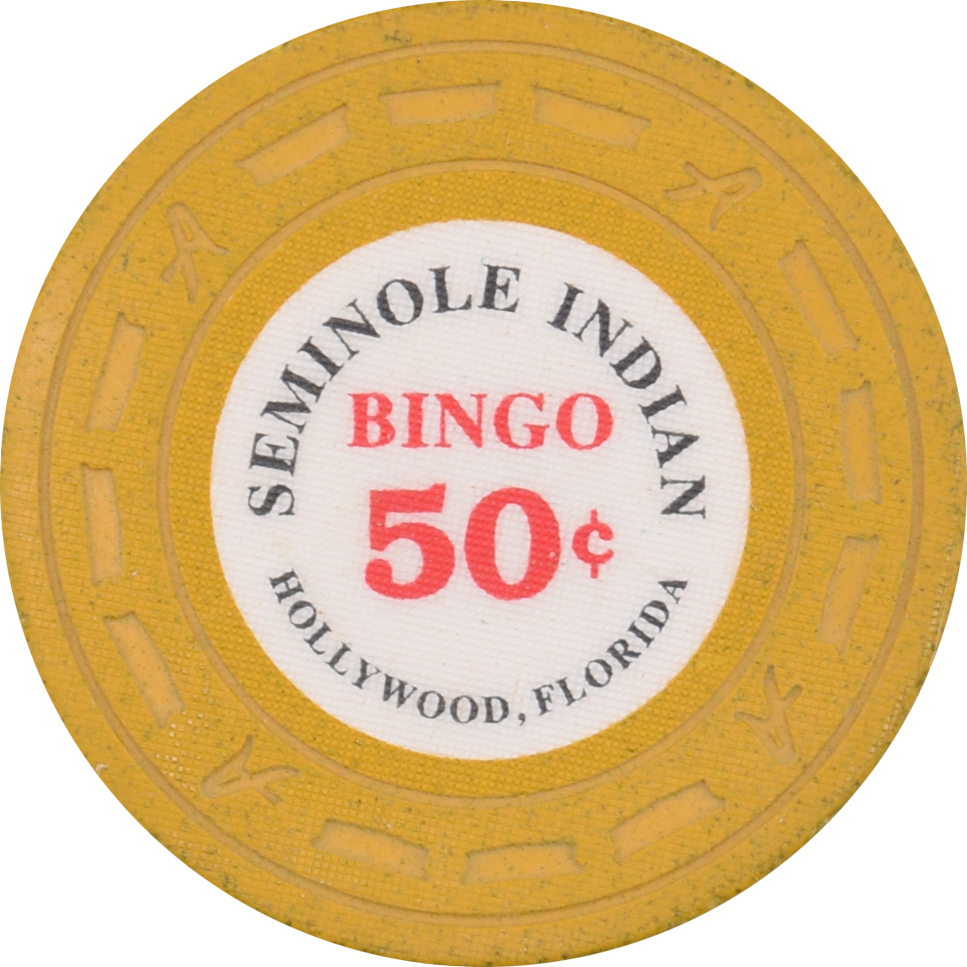 Seminole Indian Bingo Casino Hollywood Florida 50 Cent Chip