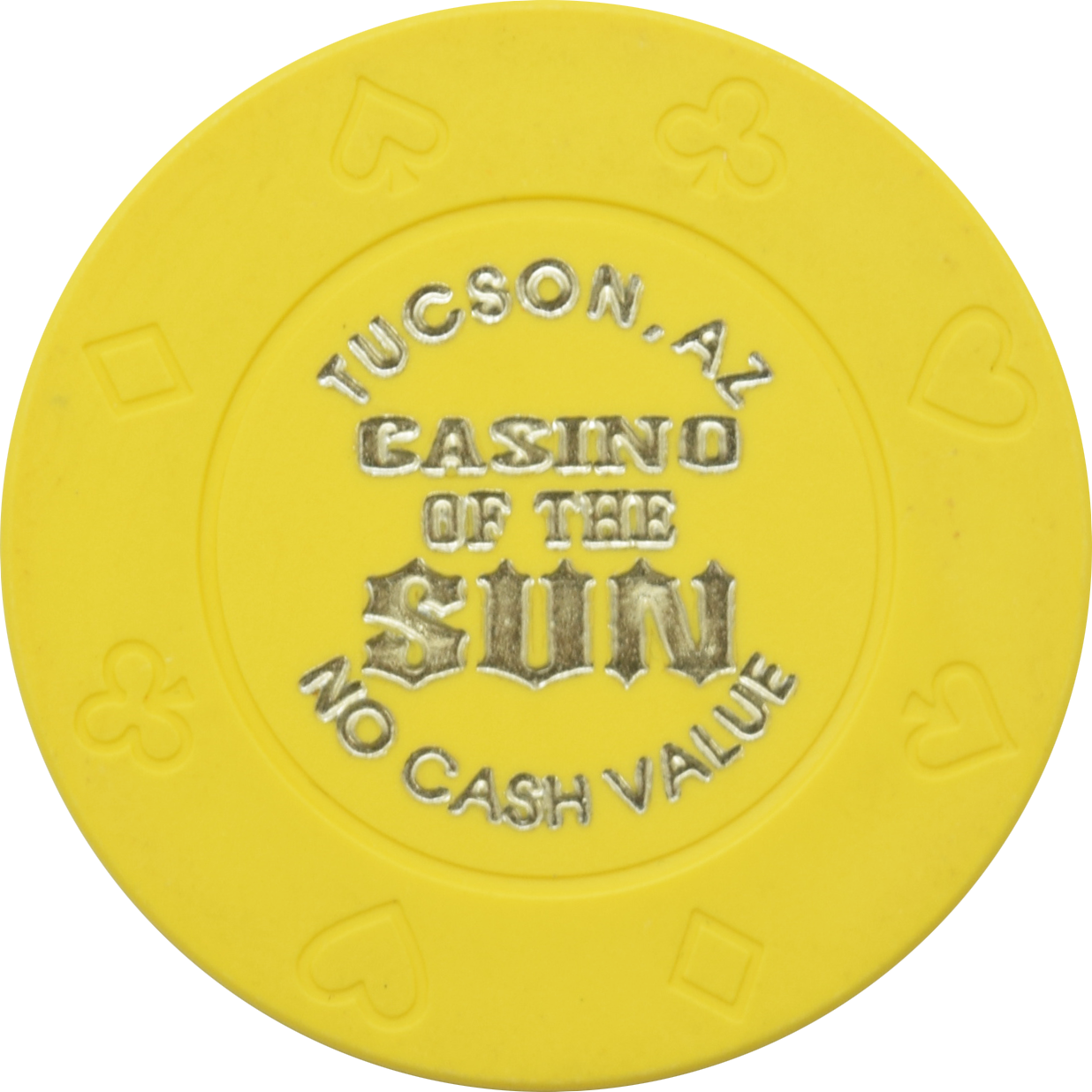 Casino of the Sun (Sol Casinos) Resort Tucson Arizona Yellow NCV Chip