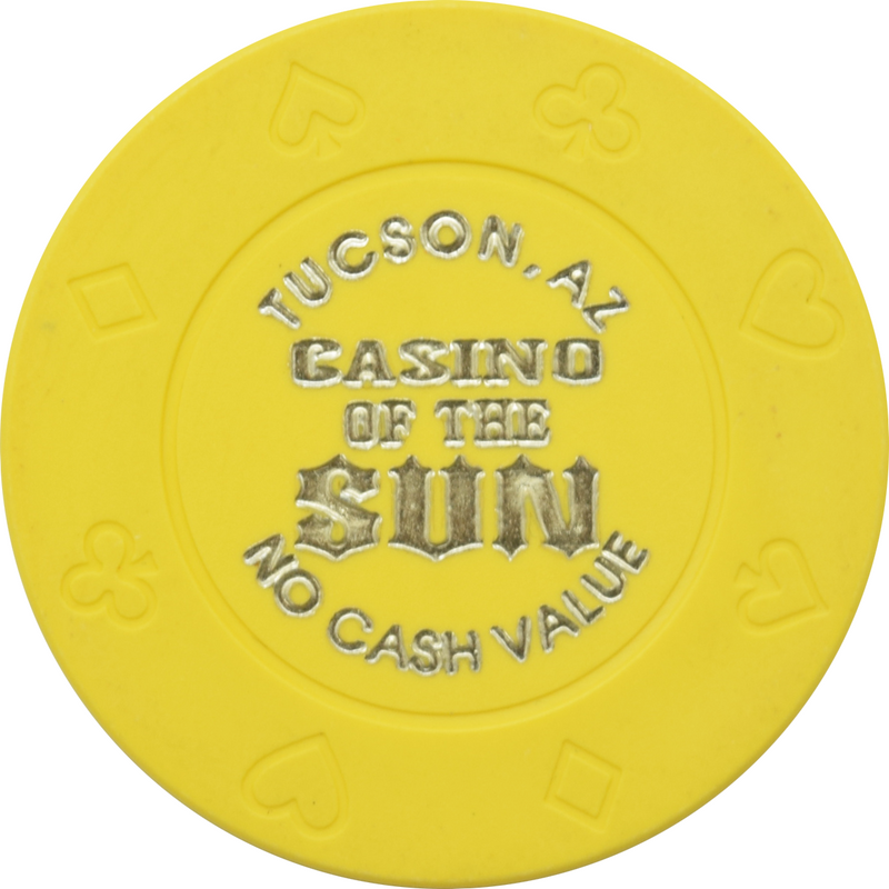 Casino of the Sun (Sol Casinos) Resort Tucson Arizona Yellow NCV Chip