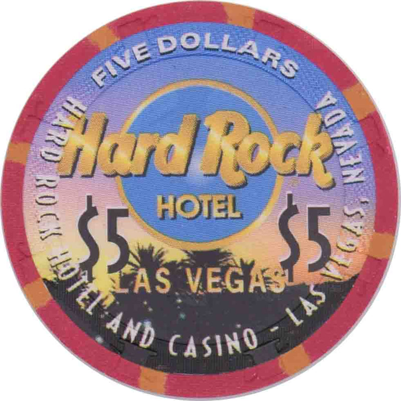 Hard Rock Casino Las Vegas Nevada $5 Chip 1998