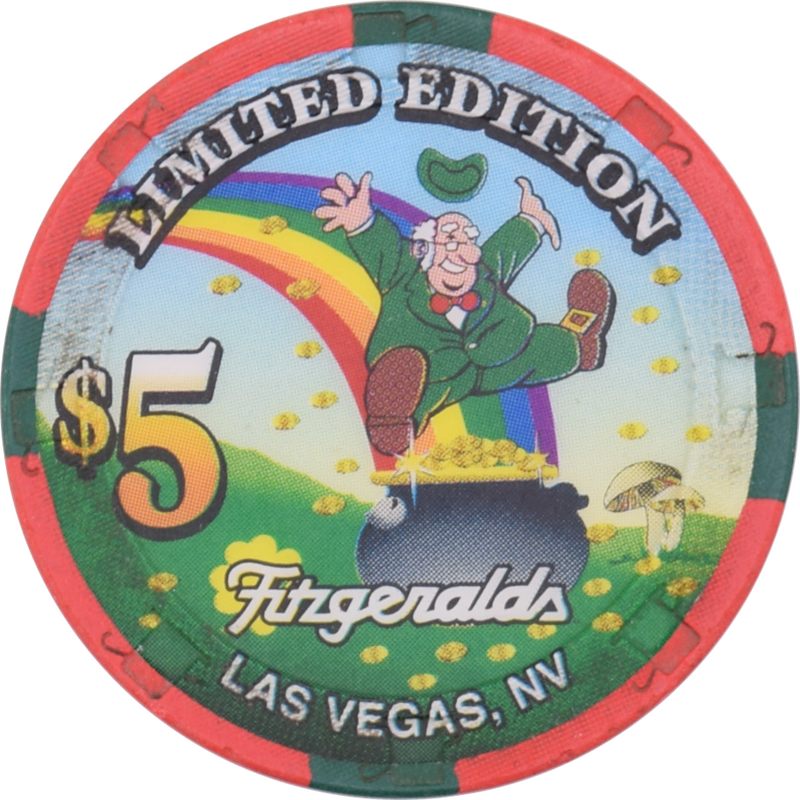 Fitzgeralds Casino Las Vegas Nevada $5 Lucky Chip 2000