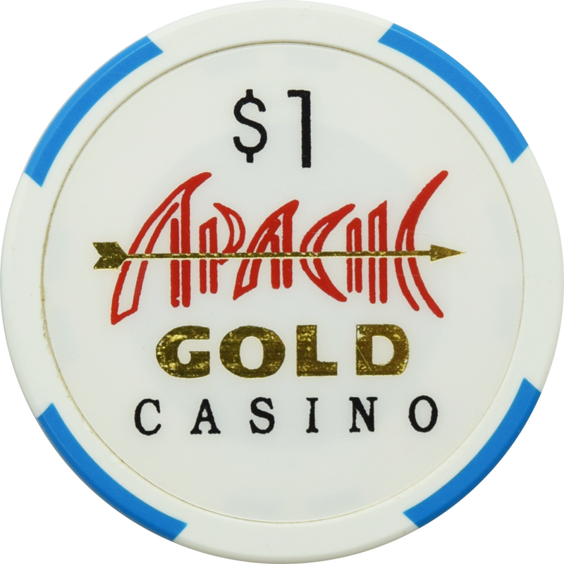 Apache Gold Casino Resort San Carlos Arizona $1 White/Blue Chip