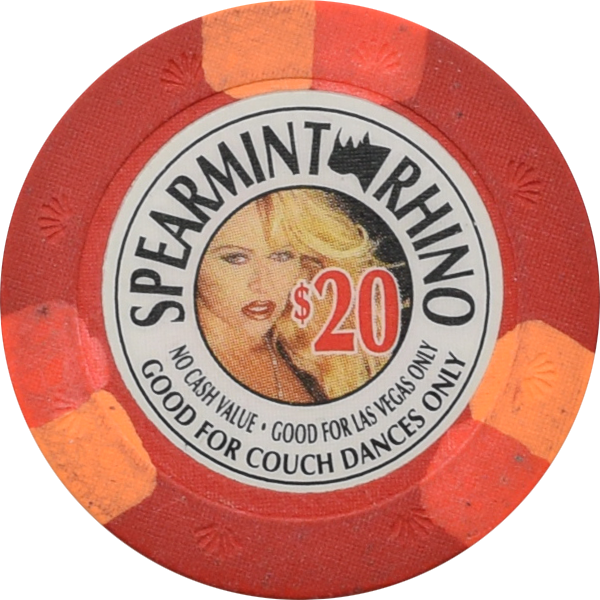 Spearmint Rhino Las Vegas Nevada $20 Chip