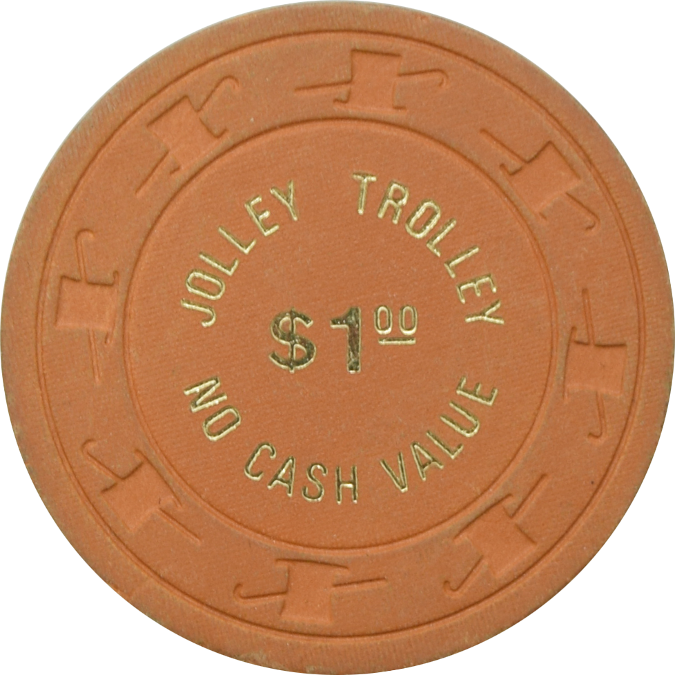 Jolly Trolley Casino Las Vegas Nevada $1 NCV Chip 1981