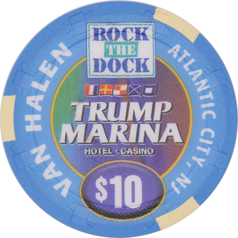 Trump Marina Casino Atlantic City New Jersey $10 Van Halen Chip