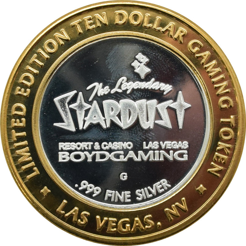 Stardust Casino Las Vegas "Stardust Showgirl" $10 Silver Strike .999 Fine Silver 2004