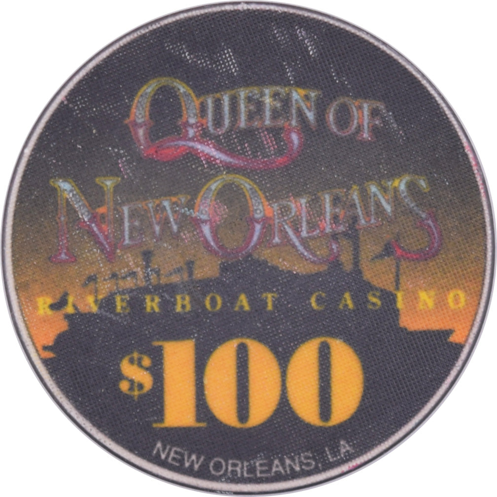 Hilton Queen of New Orleans Riverboat Casino New Orleans Louisiana $100 Secondary Chip