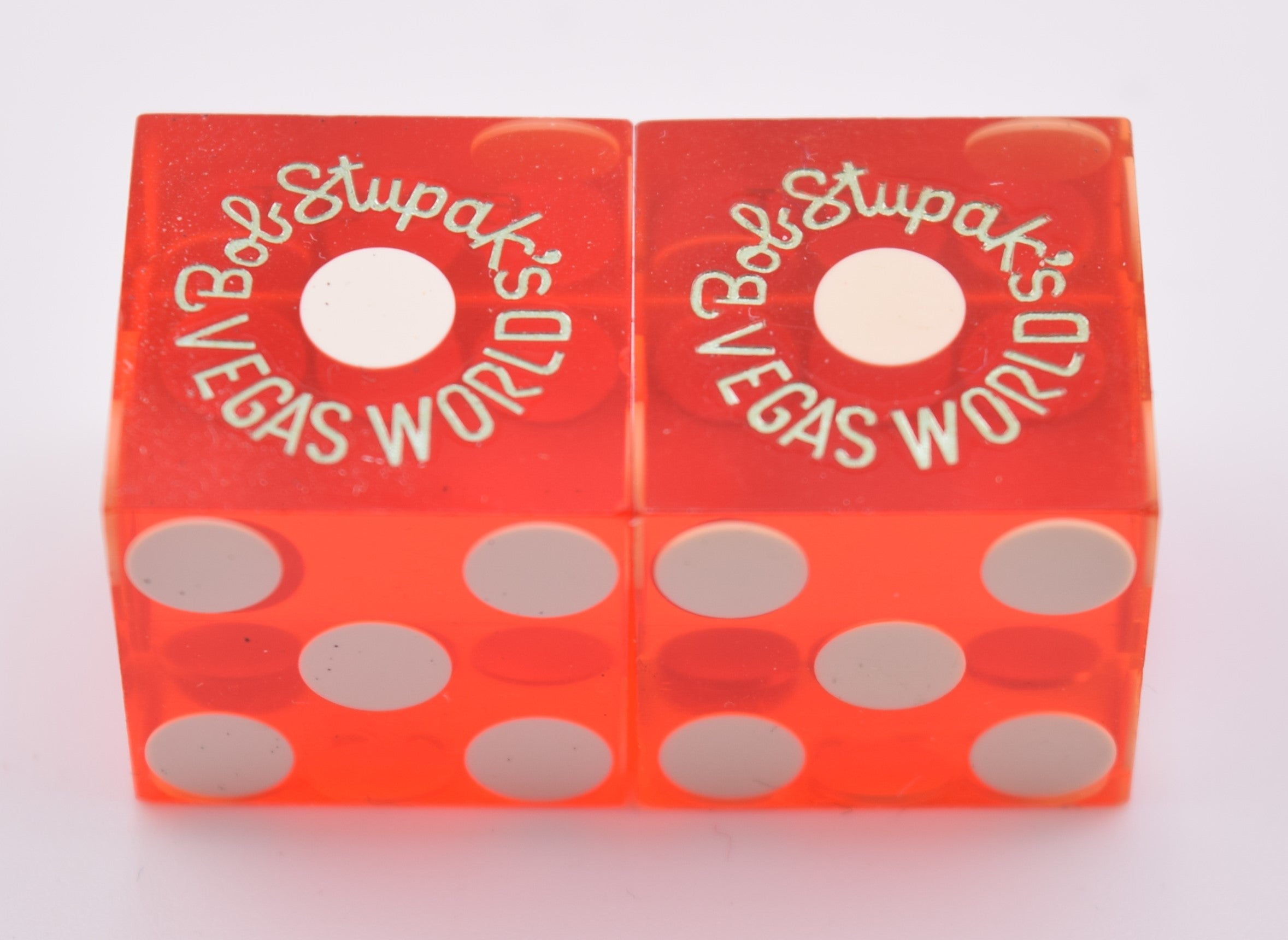 Bob Stupaks Vegas World Casino Las Vegas Nevada Pair of Dice