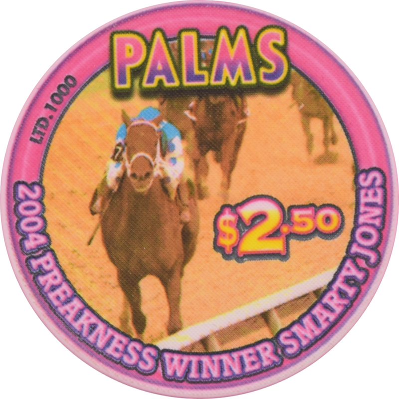 Palms Casino Las Vegas Nevada $2.50 Preakness Winner Smarty Jones Chip 2004